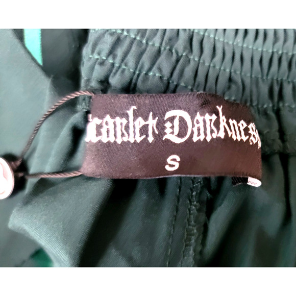 Scarlet Darkness Steampunk Gothic Maxi Skirt Women’s Small Teal Green Witchy - Picture 6 of 11